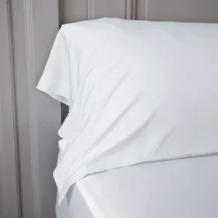 Outlet Federa cuscino a rullo in raso di bambù (L185 cm) Sienna panna Federe Cuscino Letto