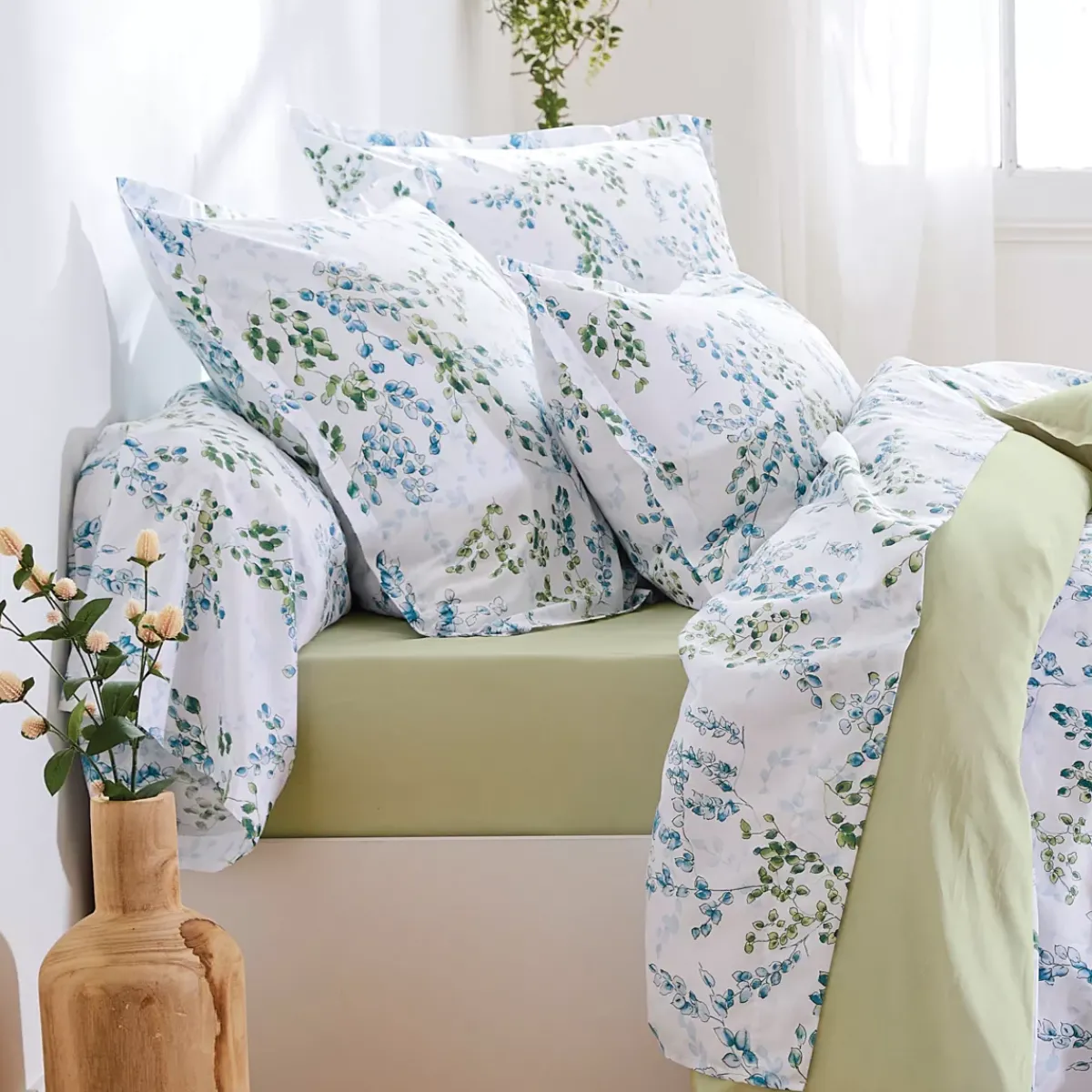 Discount Federa cuscino a rullo in raso di cotone (L200 cm) Angèle Federe Cuscino Letto