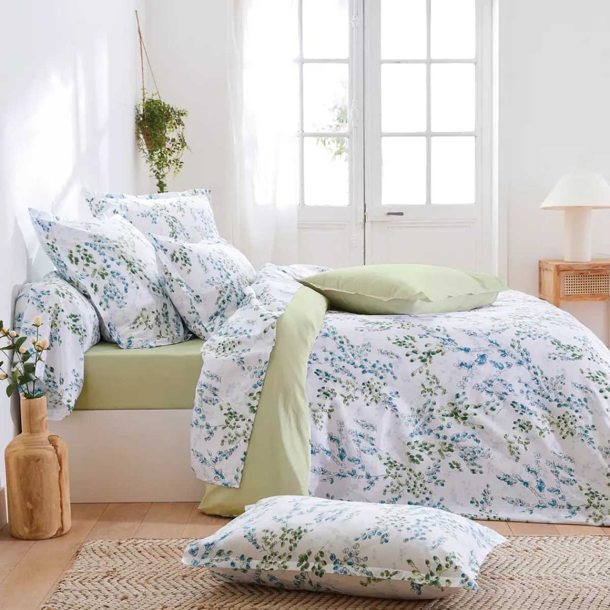 Discount Federa cuscino a rullo in raso di cotone (L200 cm) Angèle Federe Cuscino Letto