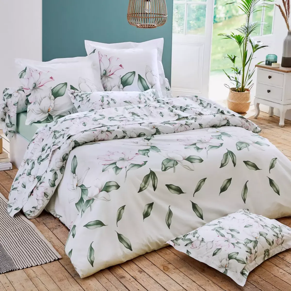 Discount Federa cuscino a rullo percalle di cotone (L200 cm) Magnolia Federe Cuscino Letto
