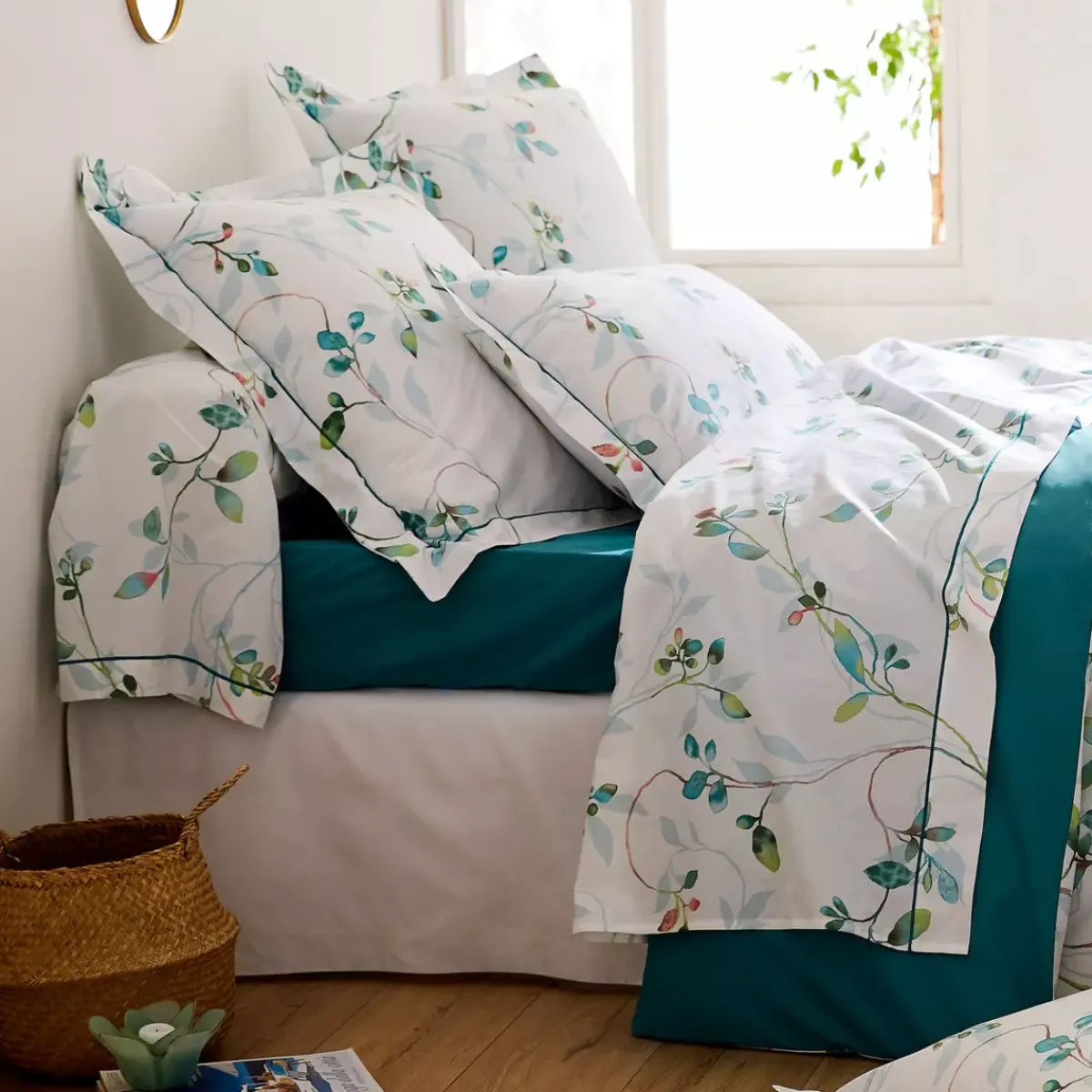 Federa cuscino a rullo percalle di cotone (L200 cm) Flâner Federe Cuscino Letto