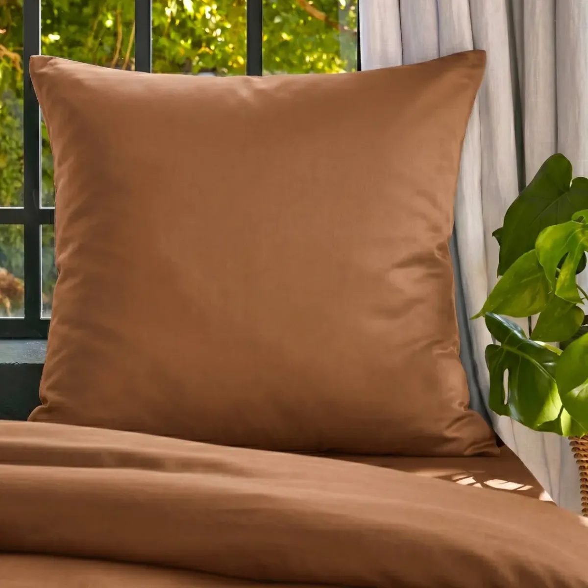 Hot Federa cuscino letto quadrata lyocell Tencelâ„¢ lavato (80 x 80 cm) Olivia Federe Cuscino Letto