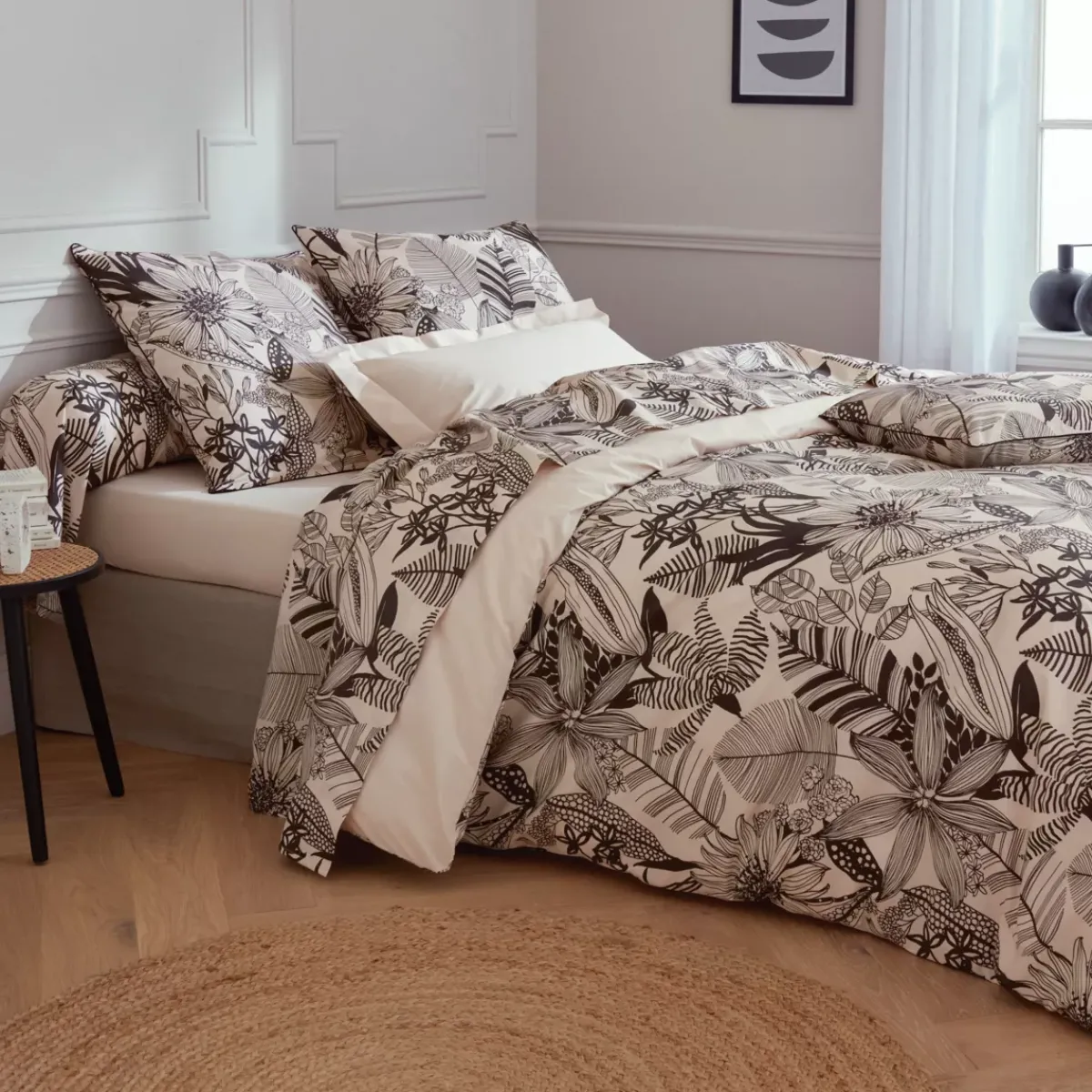 Best Federa cuscino letto quadrata percalle di cotone (65 x 65 cm) Alba Nera Federe Cuscino Letto