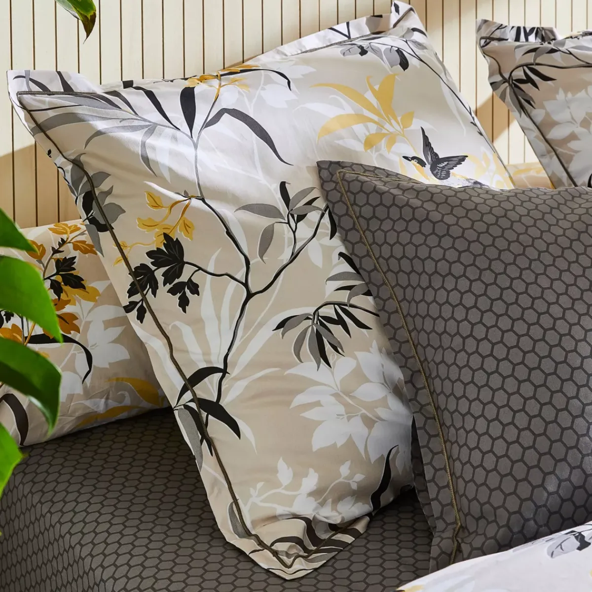 Outlet Federa cuscino letto quadrata in percalle di cotone (65 x 65 cm) Asia Federe Cuscino Letto