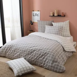 Outlet Federa cuscino letto quadrata in percalle di cotone (65 x 65 cm) Max Federe Cuscino Letto