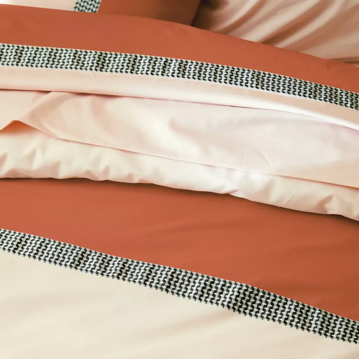 Sale Federa cuscino letto rettangolare percalle di cotone (50 x 70 cm) Macassar Federe Cuscino Letto