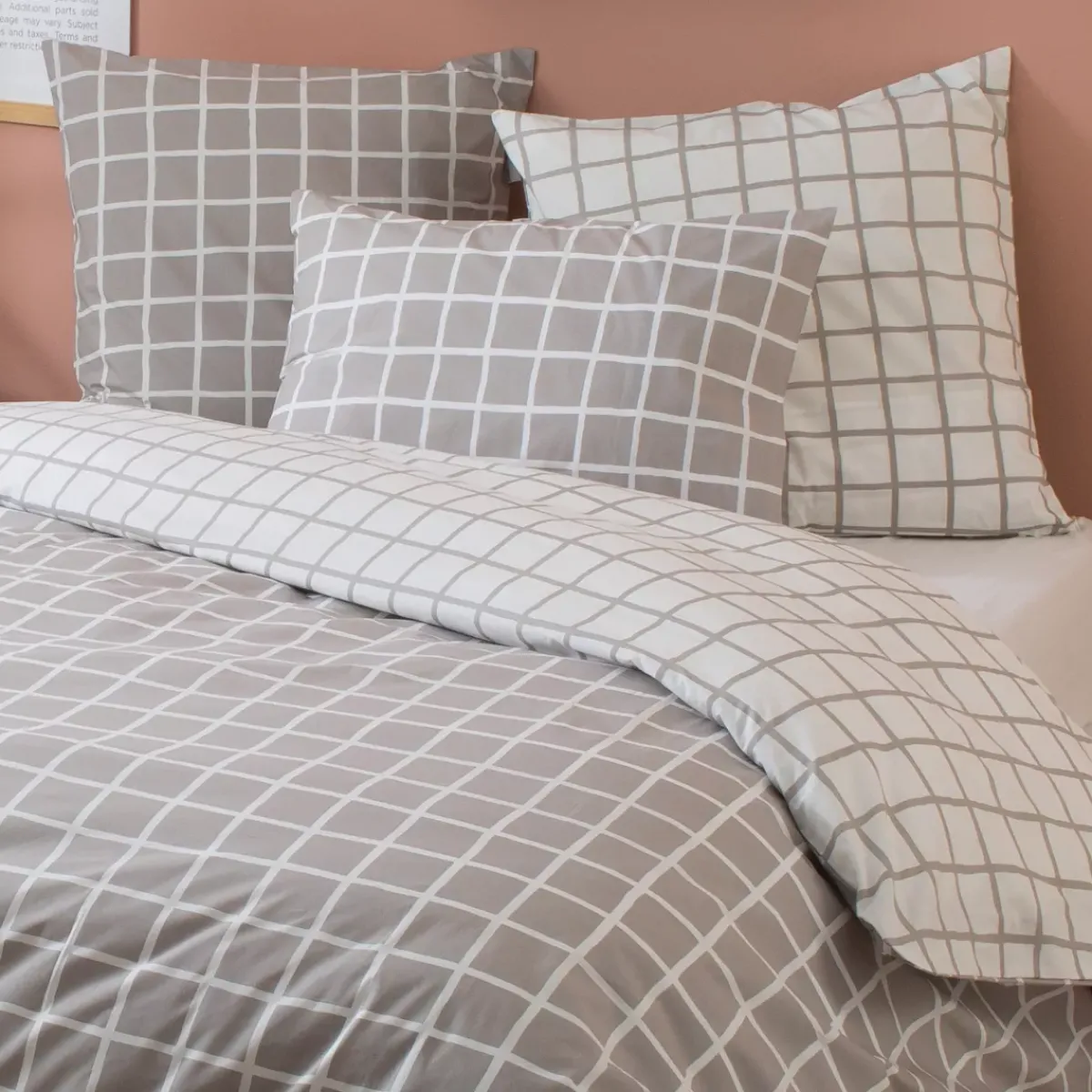 Best Federa cuscino letto rettangolare percalle di cotone (50 x 70 cm) Max Grigia Federe Cuscino Letto