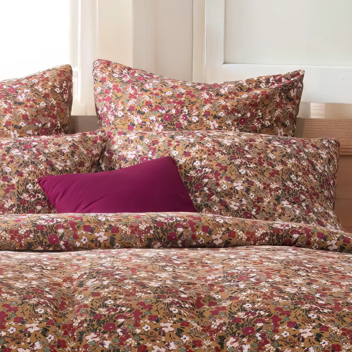 Sale Federa cuscino quadrata garza di cotone (60 x 60 cm) Constance Federe Cuscino Letto