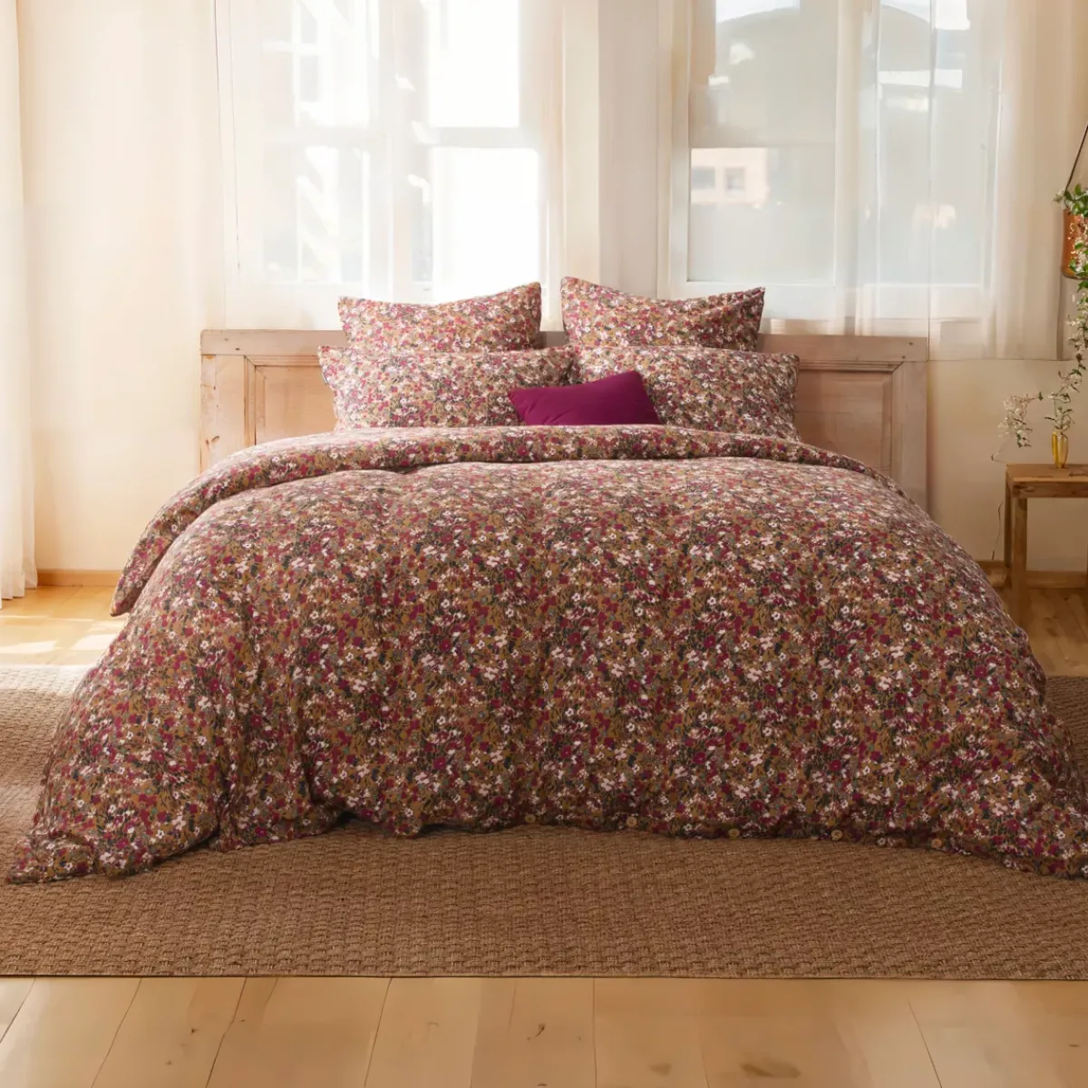 Sale Federa cuscino quadrata garza di cotone (60 x 60 cm) Constance Federe Cuscino Letto