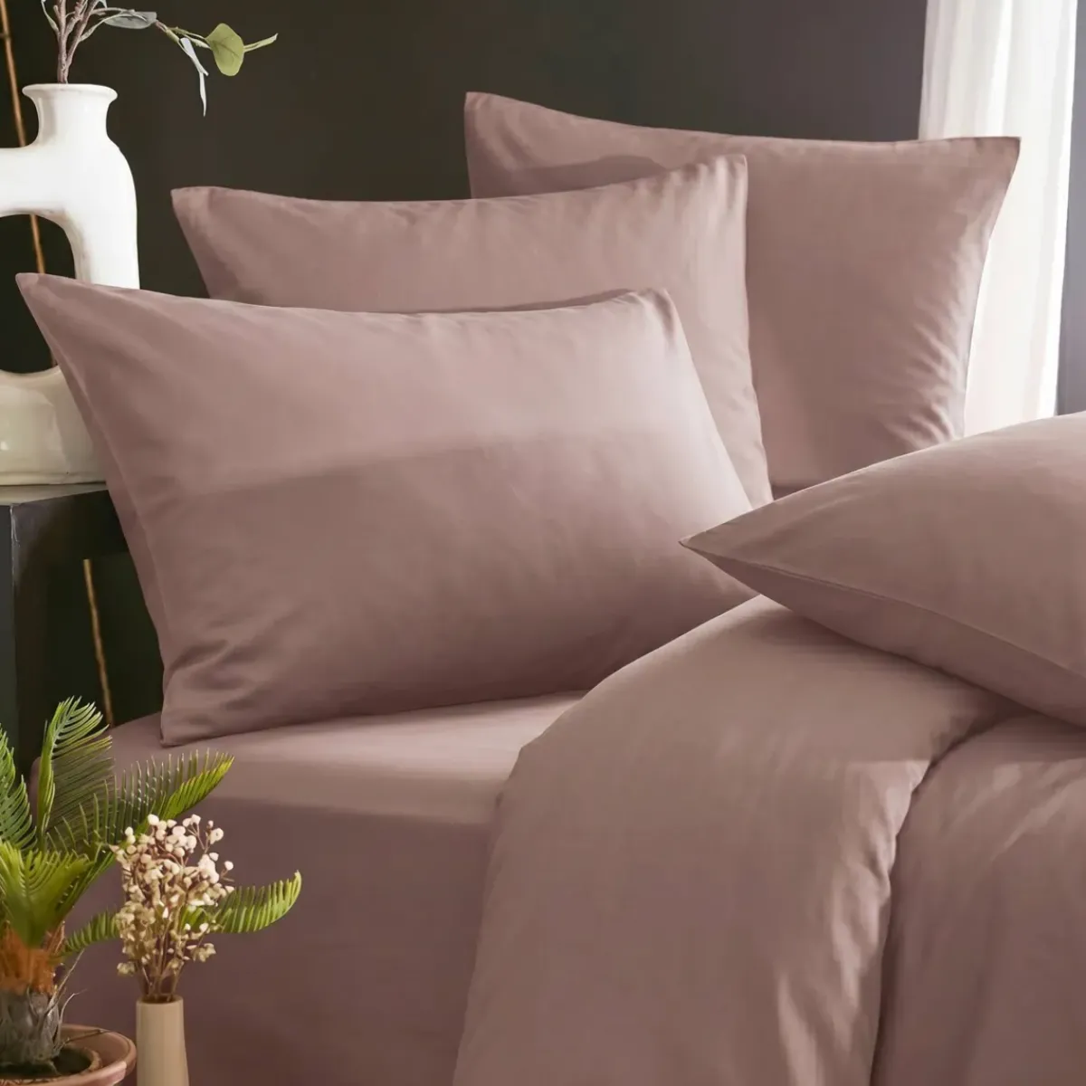 Online Federa per cuscino a rullo in lyocell Tencel™ lavato (27 x 185 cm) Olivia Rosa blush Federe Cuscino Letto