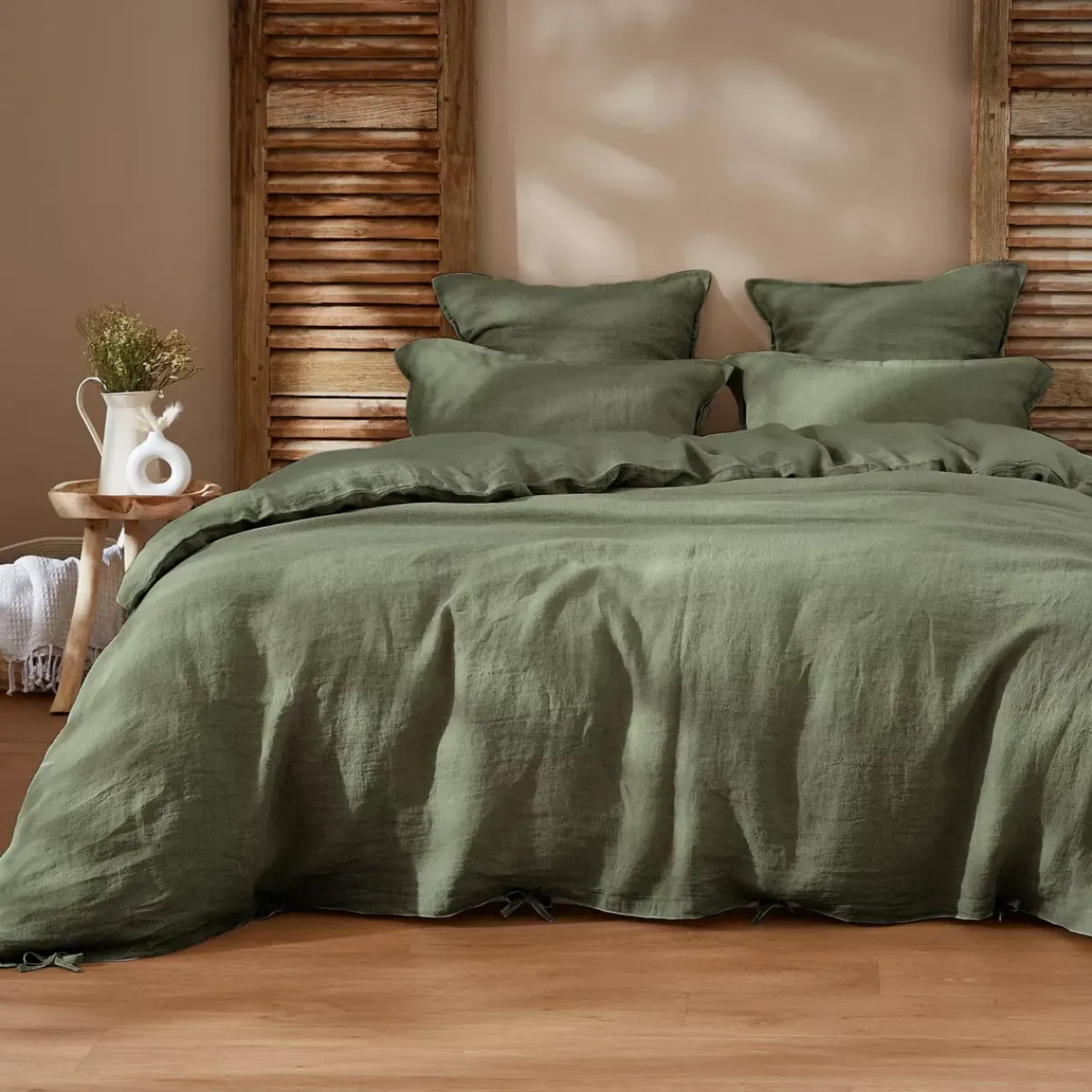 Discount Federa per cuscino a rullo in lino lavato (L185 cm) Louise Federe Cuscino Letto