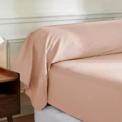 Clearance Federa per cuscino a rullo in percalle di cotone (L185 cm) Diane Rose Blush Federe Cuscino Letto