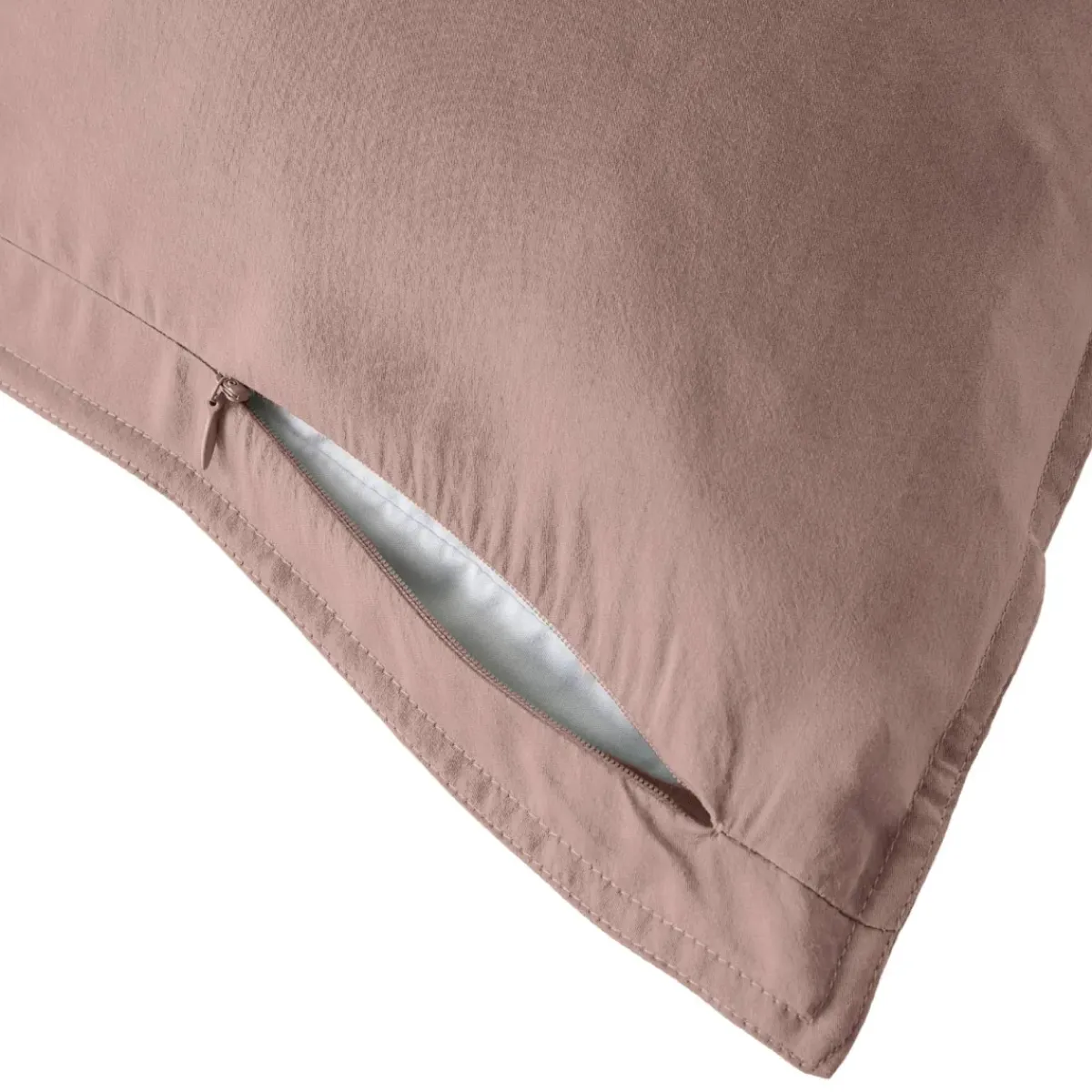Federa per cuscino da letto quadrata in lyocell Tencel™ lavato (80 x 80 cm) Olivia blush Federe Cuscino Letto