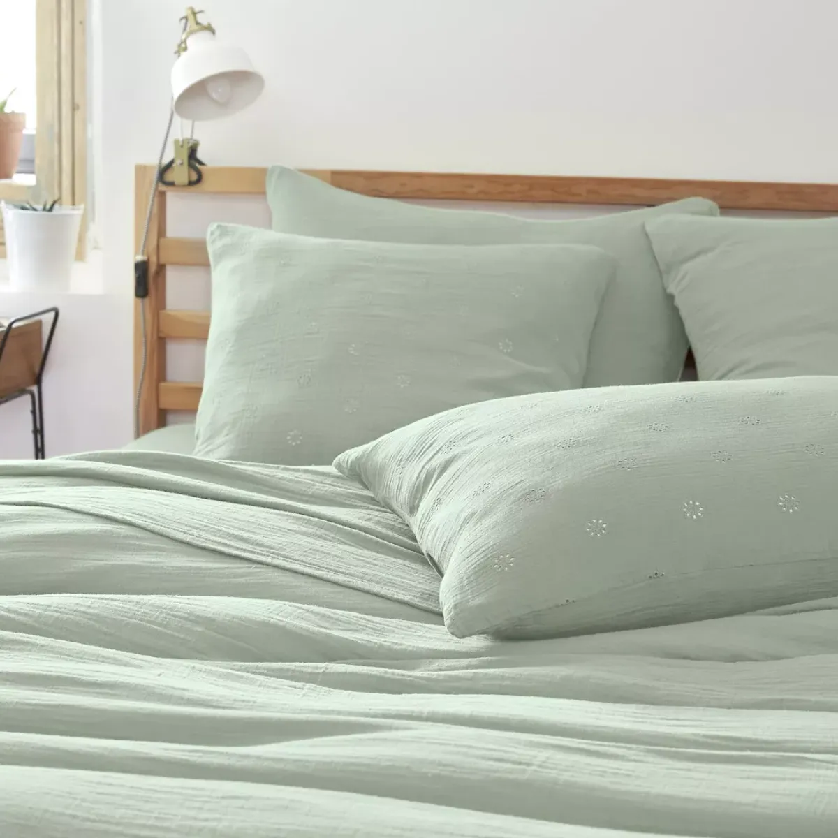 Best Federa per cuscino letto quadrata in garza di cotone (60 x 60 cm) Gaïa Boho Federe Cuscino Letto