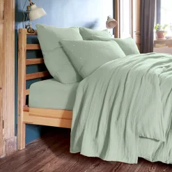 Clearance Federa per cuscino letto quadrata in garza di cotone (60 x 60 cm) Gaia Chic Federe Cuscino Letto