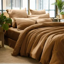 Outlet Federa per cuscino letto quadrata in garza di cotone (80 x 80 cm) Gaïa Federe Cuscino Letto