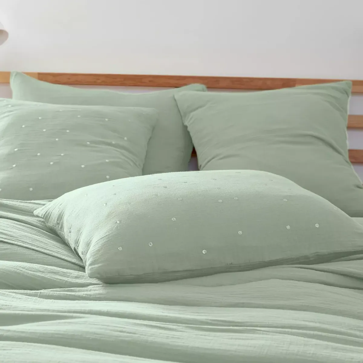 Online Federa per cuscino letto rettangolare in garza di cotone (50 x 70 cm) Gaïa Chic Federe Cuscino Letto