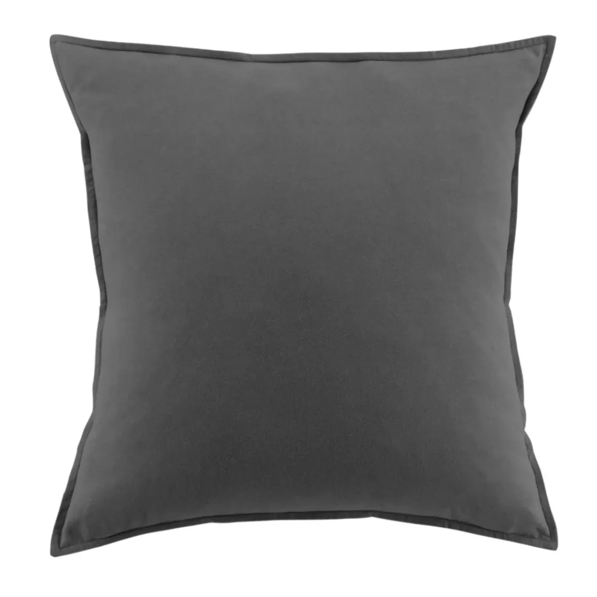 Discount Federa per cuscino quadrata flanella di cotone (63 x 63 cm) Nina Grigio Federe Cuscino Letto