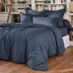 Best Federa per cuscino quadrata in percalle di cotone (80 x 80 cm) Cali Blu marino Federe Cuscino Letto
