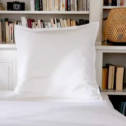 New Federa per cuscino quadrata in percalle di cotone (80 x 80 cm) Cali Bianca Federe Cuscino Letto