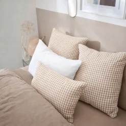 Sale Federa per cuscino quadrata in garza di cotone (60 x 60 cm) Gaïa Federe Cuscino Letto