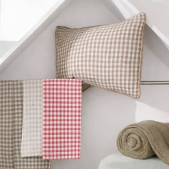 Federa per cuscino quadrata in garza di cotone (80 x 80 cm) Gaïa Federe Cuscino Letto