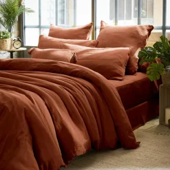 Outlet Federa quadrata garza di cotone (60 x 60 cm) Gaïa Federe Cuscino Letto