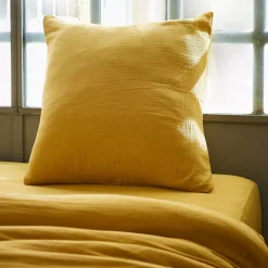 Best Federa quadrata garza di cotone (60 x 60 cm) Gaïa Federe Cuscino Letto