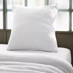 New Federa quadrata garza di cotone (60 x 60 cm) Gaïa chantilly Federe Cuscino Letto