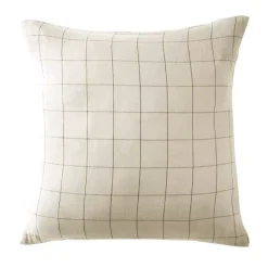 Outlet Federa quadrata garza di cotone (60 cm) Gaïa Match pampa Federe Cuscino Letto