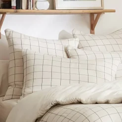 Outlet Federa quadrata garza di cotone (60 cm) Gaïa Match pampa Federe Cuscino Letto