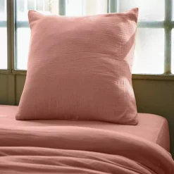 Best Federa quadrata garza di cotone (60 x 60 cm) Gaïa Federe Cuscino Letto