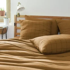 Best Federa quadrata garza di cotone (60 cm) Gaïa Match Federe Cuscino Letto