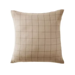 Clearance Federa quadrata garza di cotone (60 x 60 cm) Gaïa Match Marrone Federe Cuscino Letto