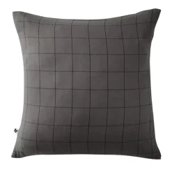 Hot Federa quadrata garza di cotone (60 cm) Gaïa Match Grigio granito Federe Cuscino Letto