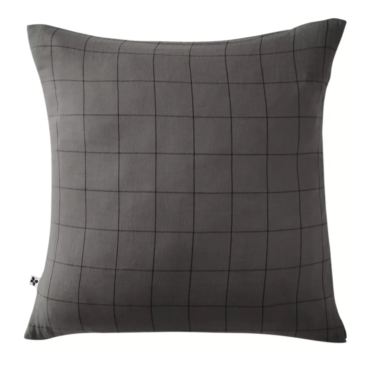 Hot Federa quadrata garza di cotone (60 cm) Gaïa Match Grigio granito Federe Cuscino Letto