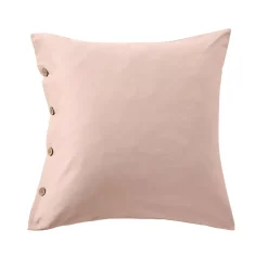 Sale Federa quadrata in percalle di cotone (80 x 80 cm) Diane Rose Blush Federe Cuscino Letto