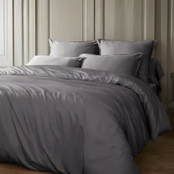 Sale Federa quadrata in raso di bambù (80 x 80 cm) Sienna granito Federe Cuscino Letto
