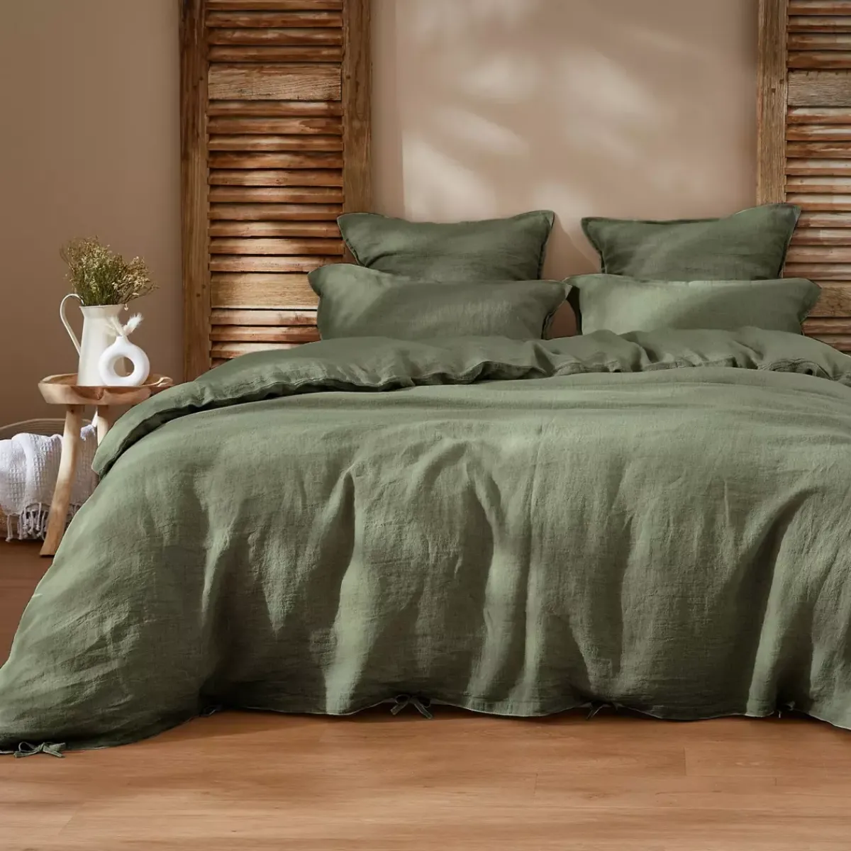 Online Federa quadrata lino lavato (80 cm) Louise Federe Cuscino Letto