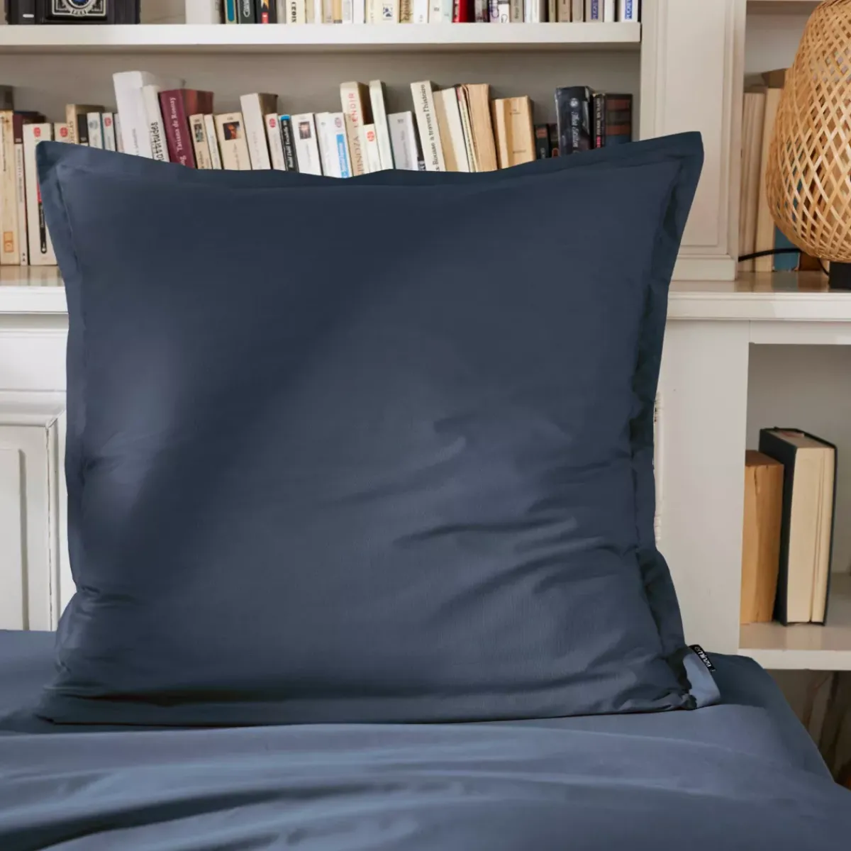 Hot Federa quadrata percalle di cotone (65 cm) Cali Blu marine Federe Cuscino Letto