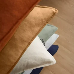 Federa rettangolare flanella di cotone (50 x 70 cm) Théa Federe Cuscino Letto