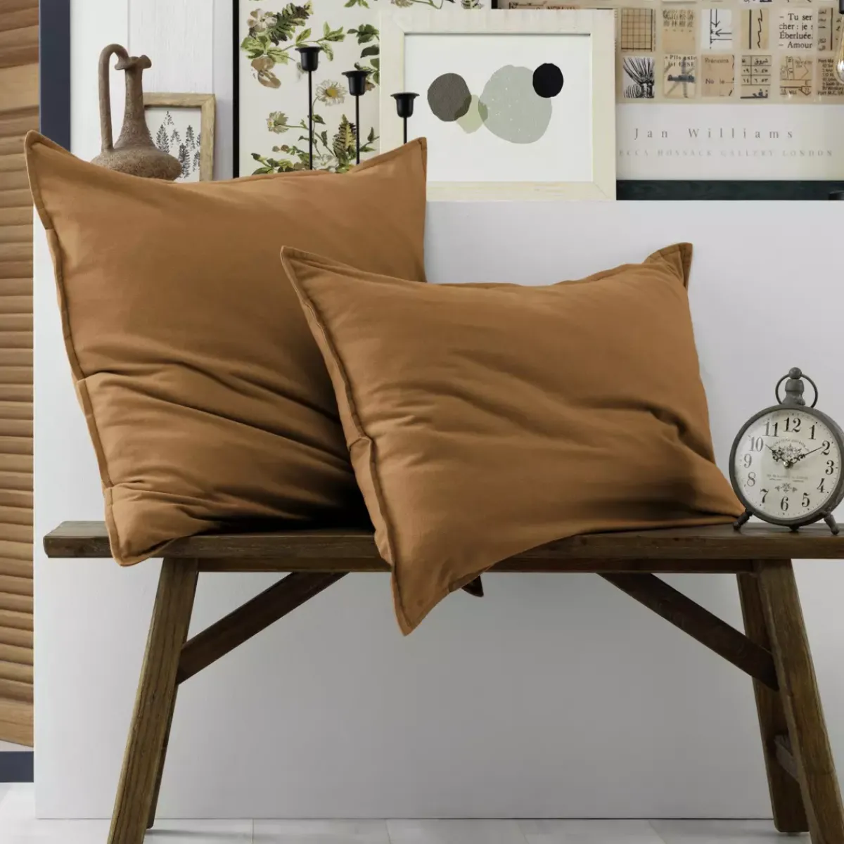 Hot Federa rettangolare flanella di cotone (50 x 70 cm) Théa Federe Cuscino Letto