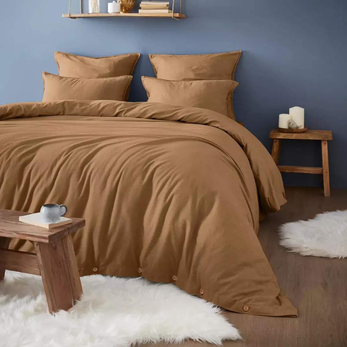 Hot Federa rettangolare flanella di cotone (50 x 70 cm) Théa Federe Cuscino Letto