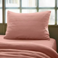 New Federa rettangolare garza di cotone (L80 cm) Gaïa Federe Cuscino Letto