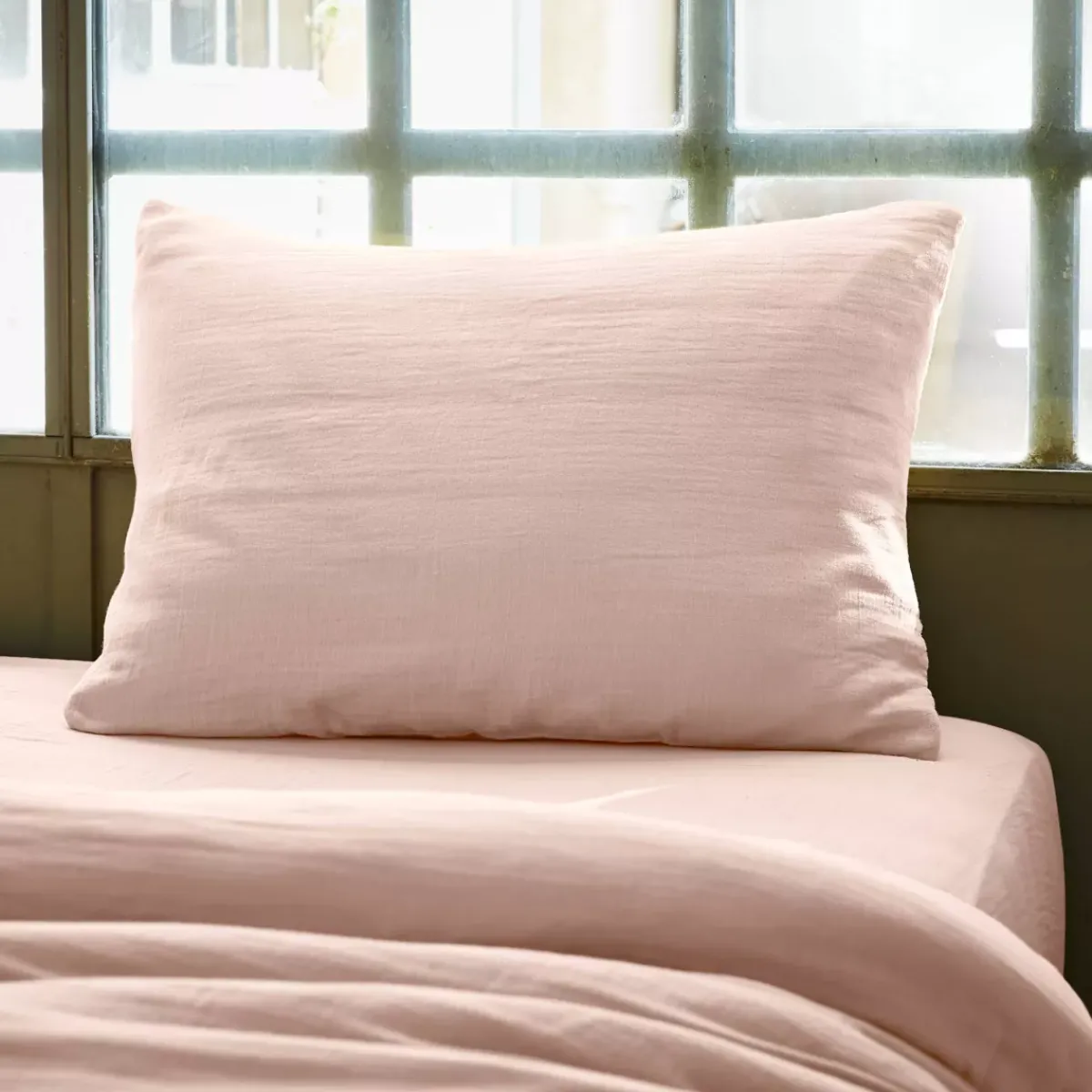 Online Federa rettangolare garza di cotone (L70 cm) Gaïa Federe Cuscino Letto