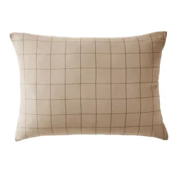 Outlet Federa rettangolare garza di cotone (50 x 70 cm) Gaïa Match Marrone Federe Cuscino Letto