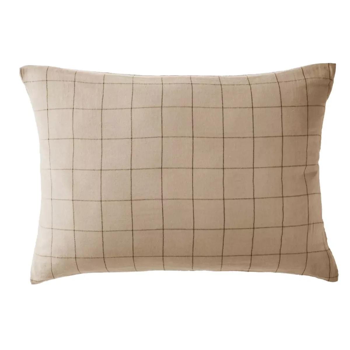 Outlet Federa rettangolare garza di cotone (50 x 70 cm) Gaïa Match Marrone Federe Cuscino Letto