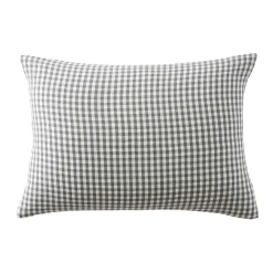 Hot Federa rettangolare garza di cotone (50 x 80 cm) Gaïa Vichy Verde rosmarino Federe Cuscino Letto