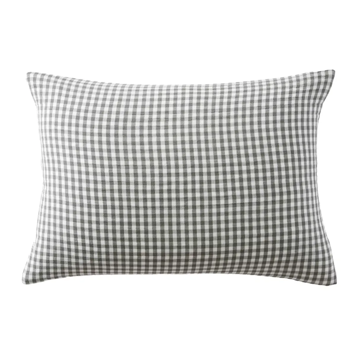 Hot Federa rettangolare garza di cotone (50 x 80 cm) Gaïa Vichy Verde rosmarino Federe Cuscino Letto