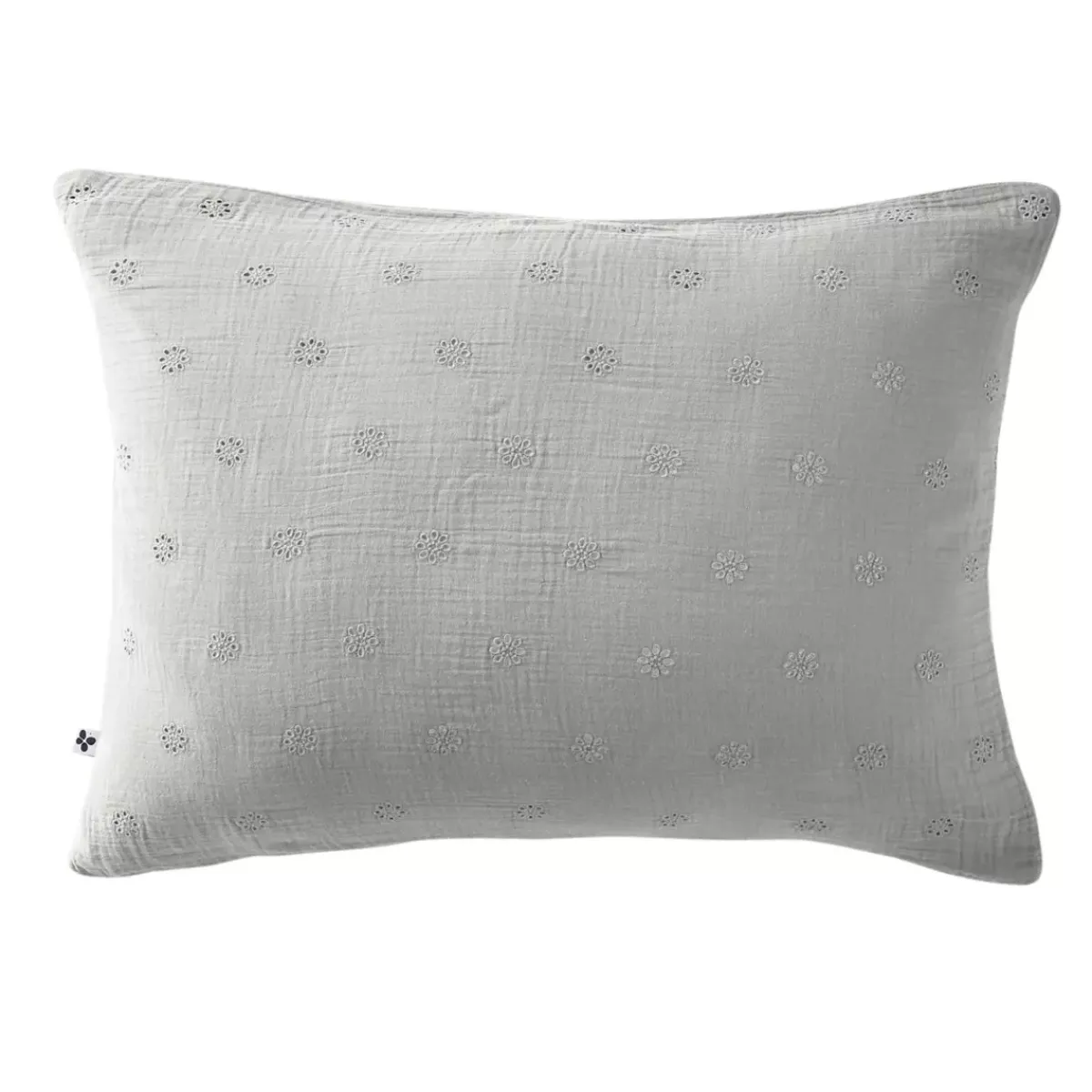 Online Federa rettangolare garza di cotone (70 cm) Gaïa Boho Grigio nuvola Federe Cuscino Letto